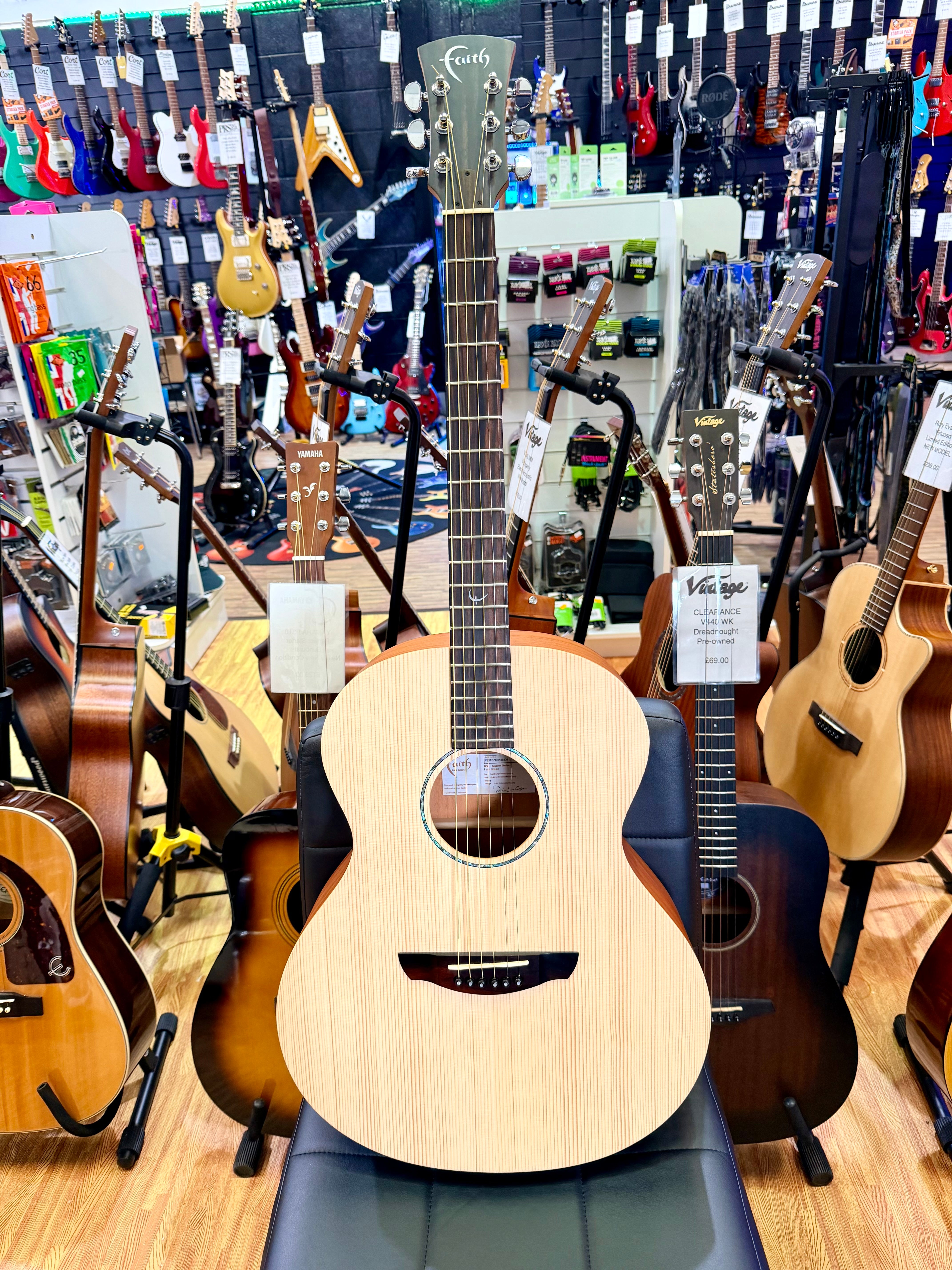 ✨ Faith Naked Neptune Electro Acoustic~ Solid Spruce~ FKNE 2024 + Bag ✨