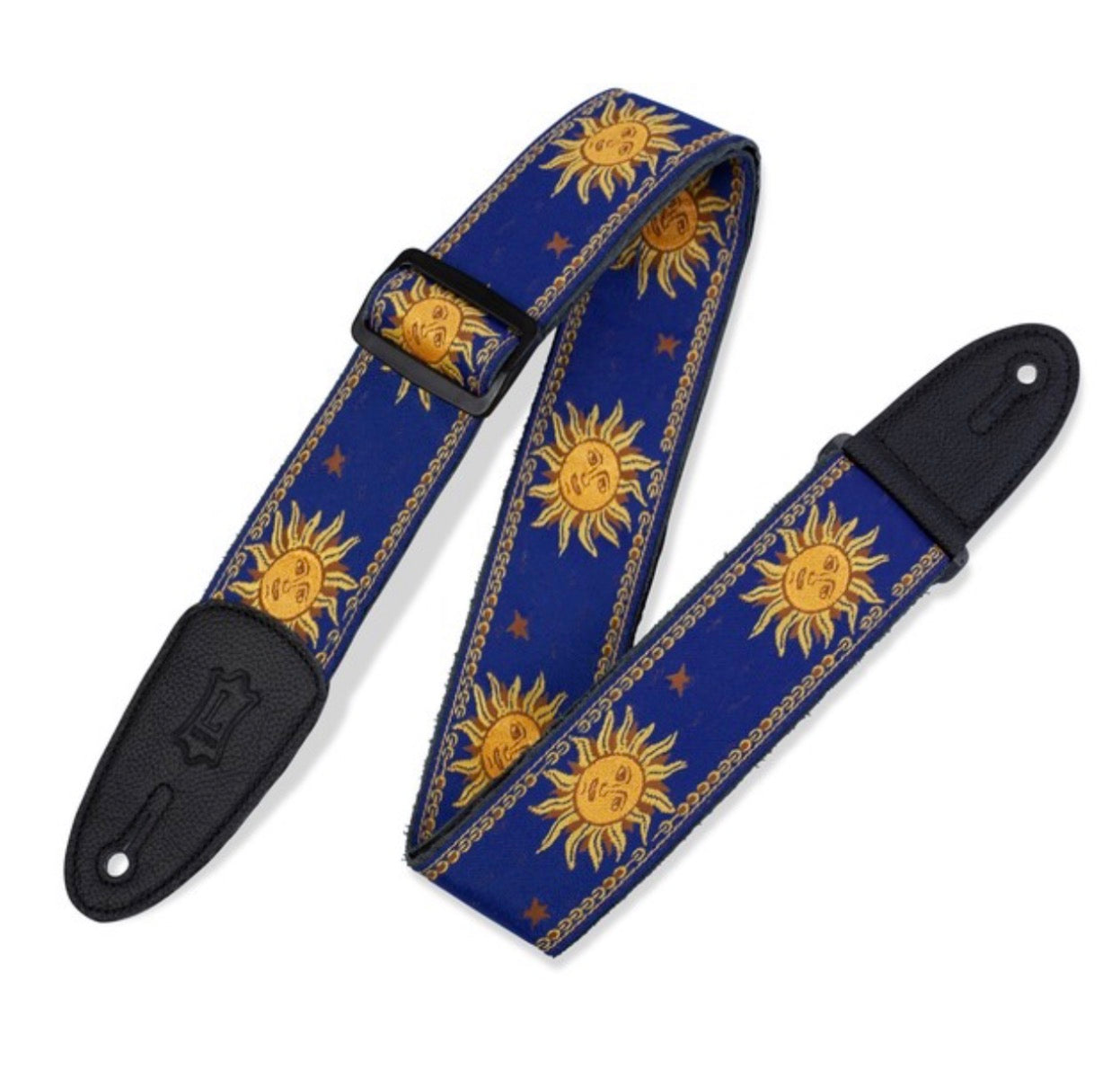 Levy's Jacquard Sun Polyester Guitar Strap- Blue