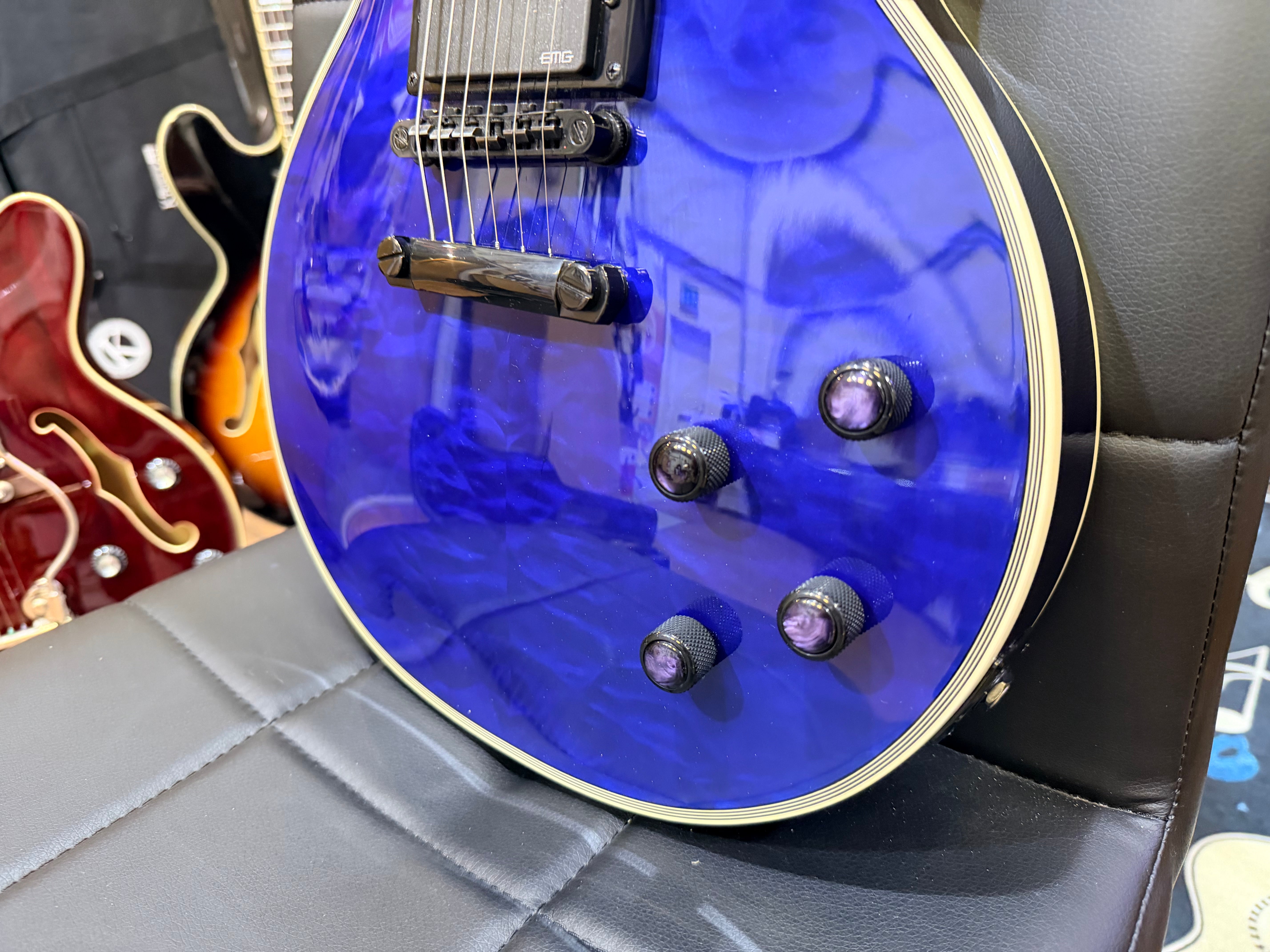 🔥2019🔥 Epiphone Les Paul Prophecy Custom Plus EX~ Midnight Sapphire~ EMG P’Ups