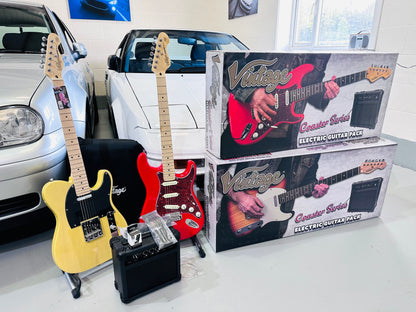 🌟NEW🌟 Vintage V20 Coaster Telecaster Bundle Starter Pack Amp/Bag~ Butterscotch