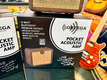 🔥NEW🔥 Ortega PTWO 12w Pocket Acoustic Guitar Amplifier~USB-C/Bluetooth/Effects