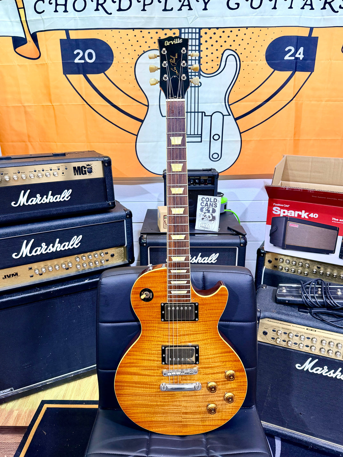 🇯🇵1996🇯🇵 Orville LPS-80F Les Paul Deep Cherry Tiger Top MIJ Japan Import!