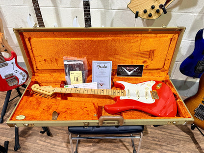 🌟2007🌟 Fender USA Custom Shop 1956 NOS Stratocaster Fiesta Red & Gold~ Maple!