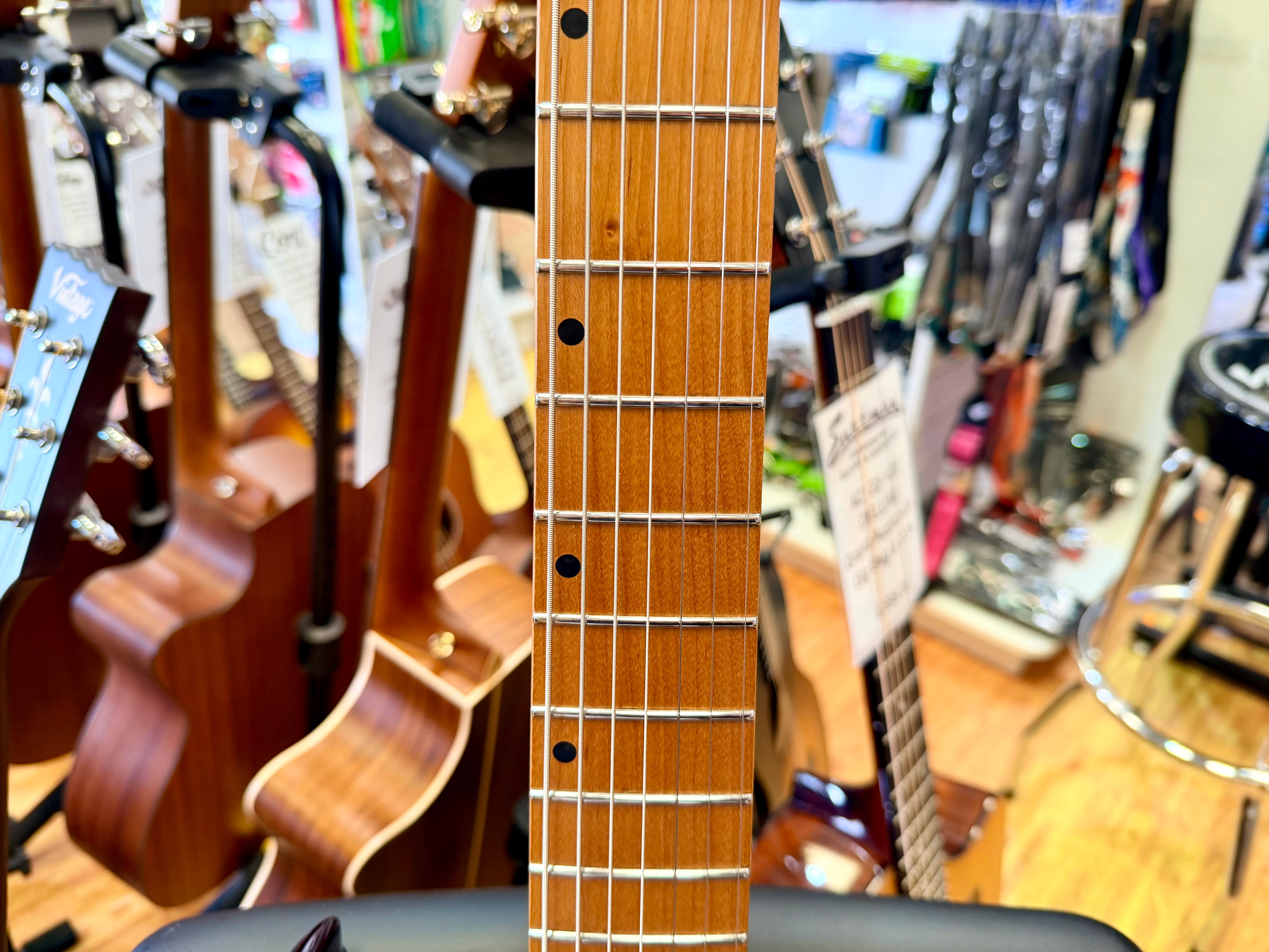 ⚡️NEW⚡️ Spira S-457 7 String Trans Purple~ Poplar Burl Top Electric Guitar~ 2026