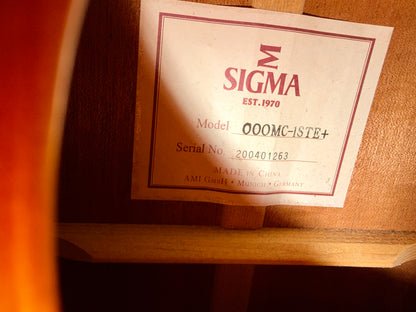 🎸2020🎸 Sigma 000MC-1STE+ Electro Acoustic Guitar~ Fishman Electrics~ Cutaway!