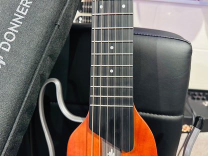 🌟NEW🌟 Donner HUSH-I Electro Acoustic Silent Travel Headless Guitar~ Mahogany!
