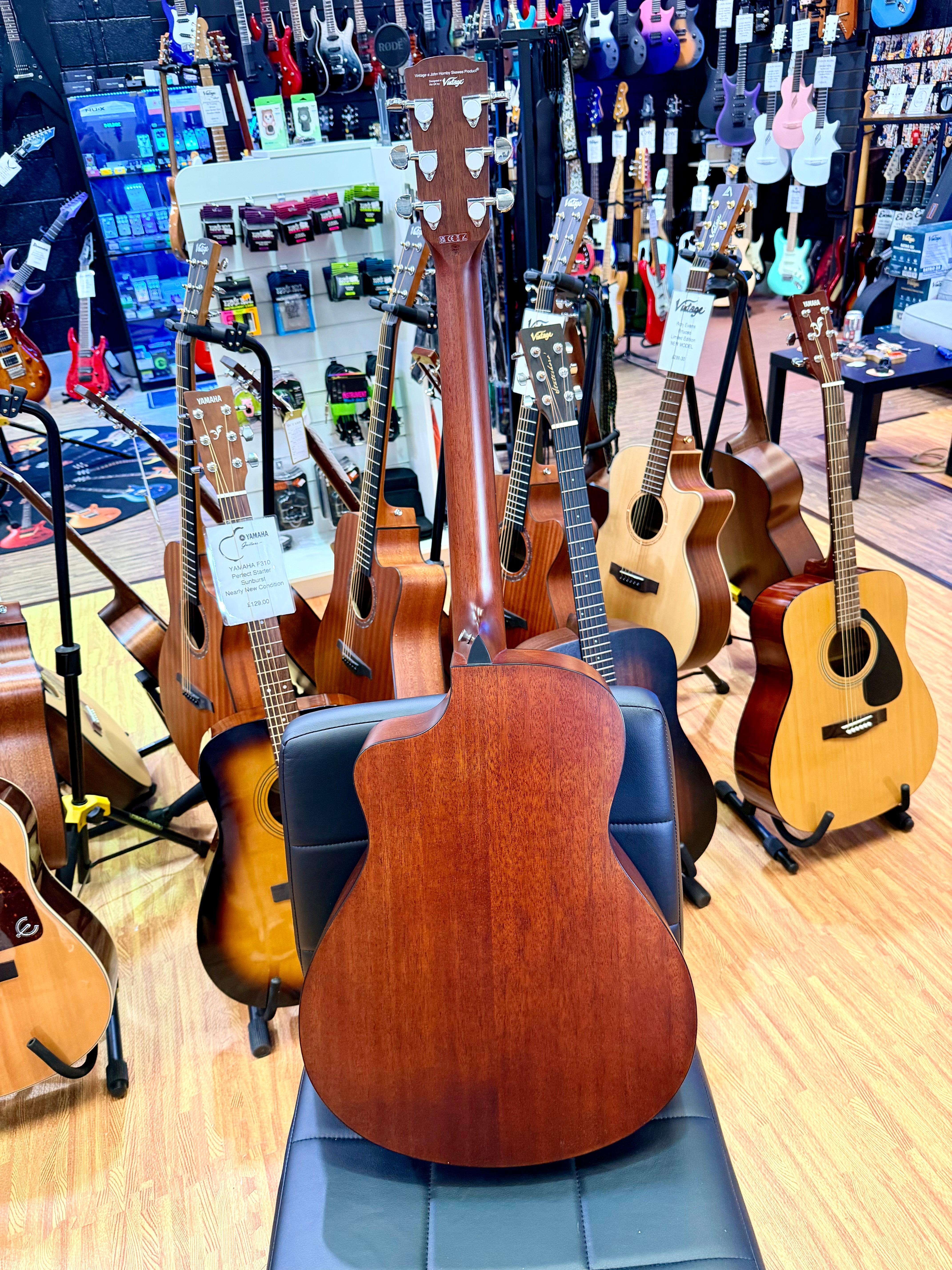 ✨NEW✨ Vintage Pacific Coast Series VEC300CR Electro-Acoustic Guitar~ Claret Red