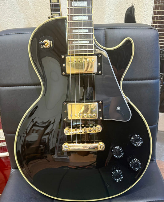 🔥2015🔥 Epiphone Les Paul Custom Pro~ Ebony/Black & Gold~ Coil Tap!
