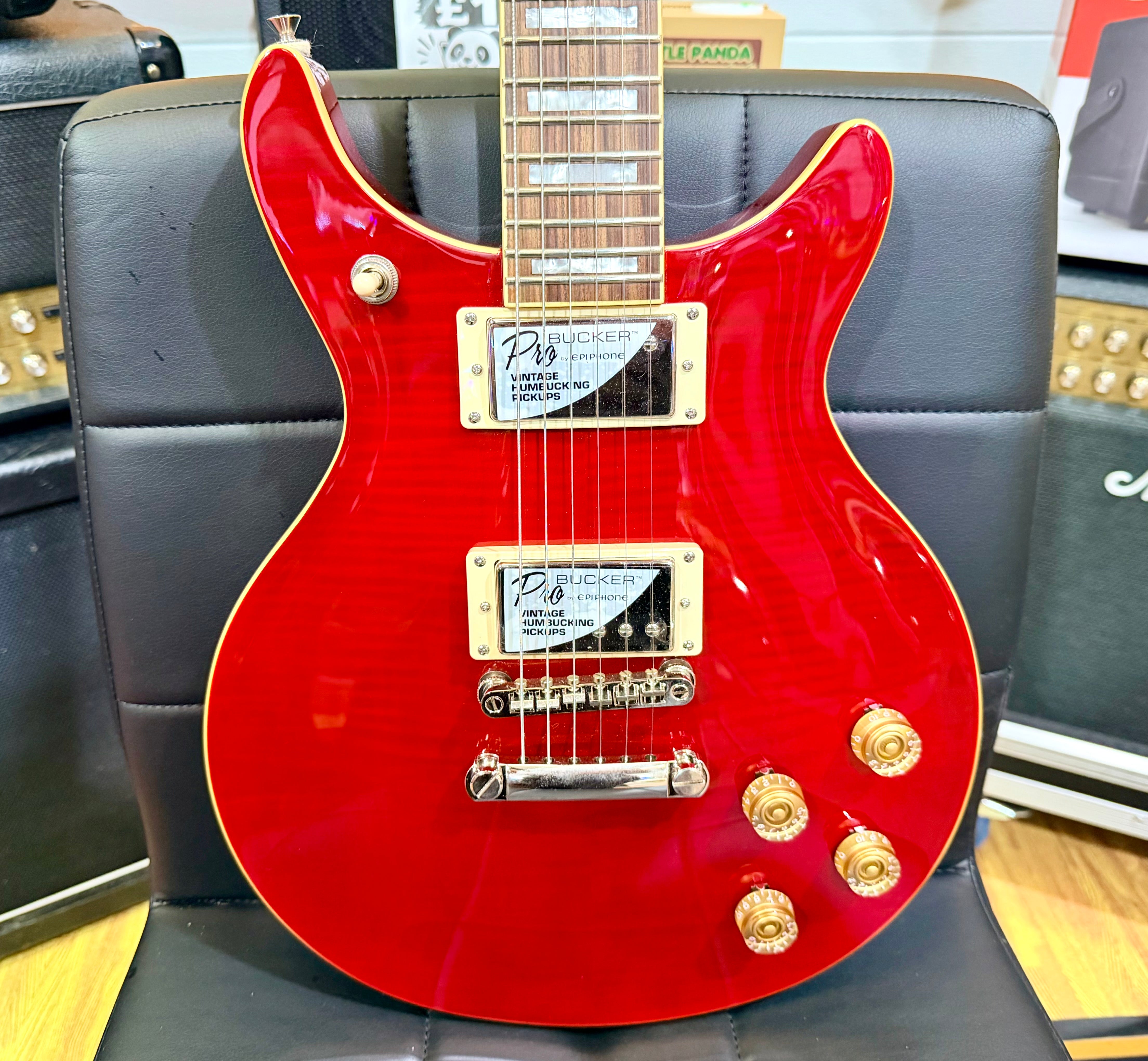 🍒2019🍒 Epiphone DC PRO Black Cherry Electric Guitar~ Ex-Demo~ Mint!