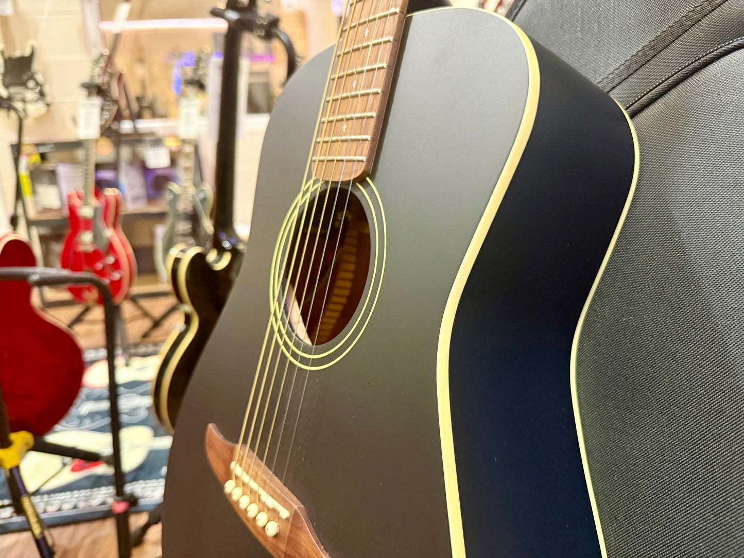 🔥MINT 2021🔥 Fender Joe Strummer Campfire Electro-Acoustic Guitar~ Matte Black!