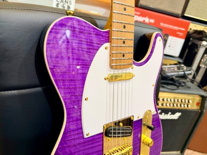 ⚡️2026⚡️ JET Guitars JT-600 Roasted Maple~ Flamed Maple Purple & Gold~NEW LAUNCH