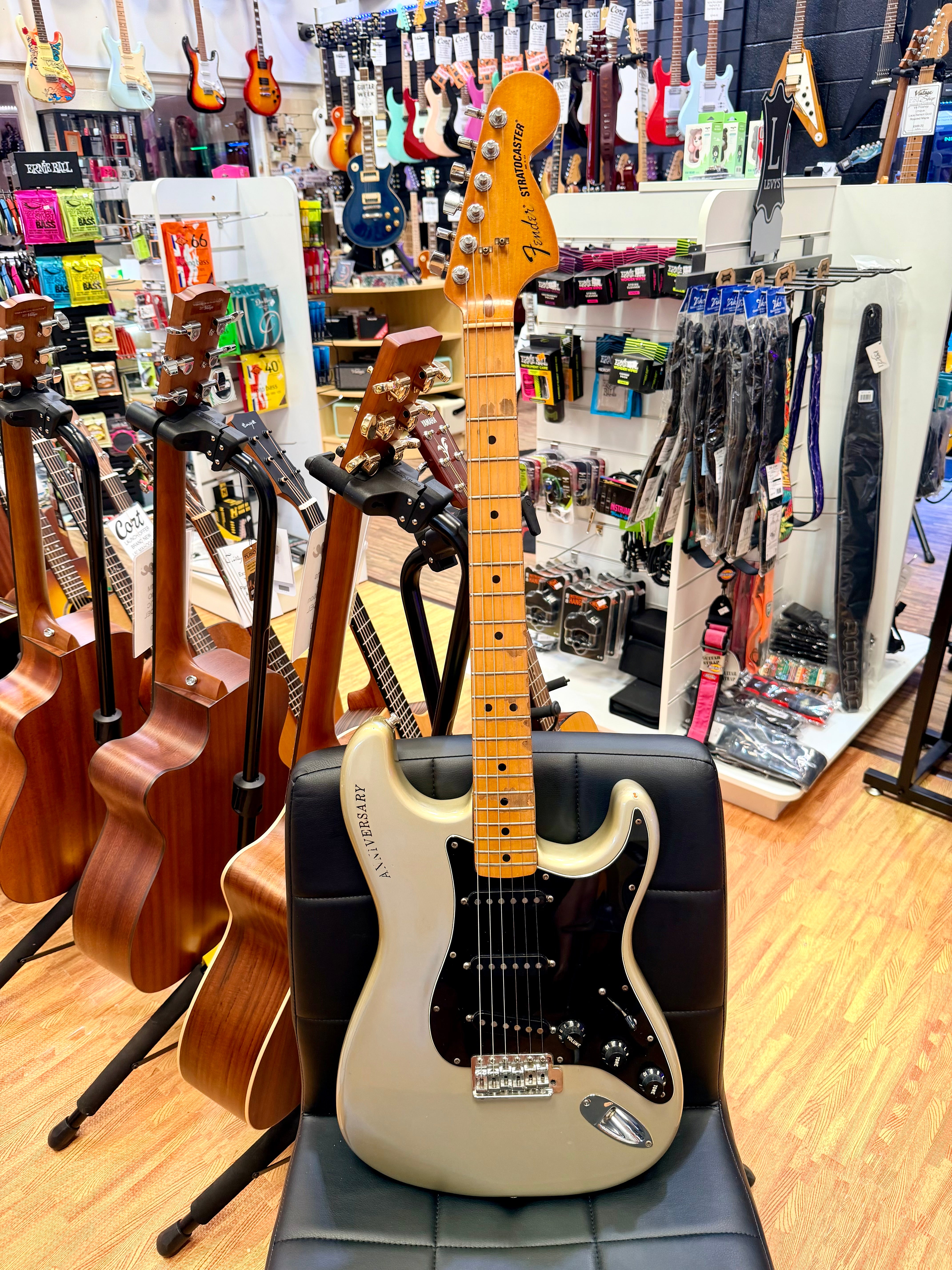 ✨1979✨ Fender 25th Anniversary American Stratocaster~ Porsche Silver + Case/COA