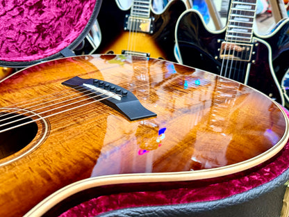 🔥HAWAIIAN KOA🔥 2022 Taylor K24ce~ V-Class~ Shaded Edgeburst~ USA + Hard Case!
