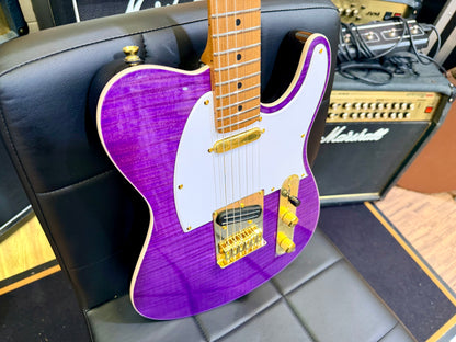 ⚡️2026⚡️ JET Guitars JT-600 Roasted Maple~ Flamed Maple Purple & Gold~NEW LAUNCH