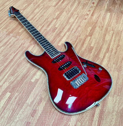 ⚡️2020⚡️ Ibanez SA360QM SA Series Electric Guitar~ Transparent Red Burst~ HSS!