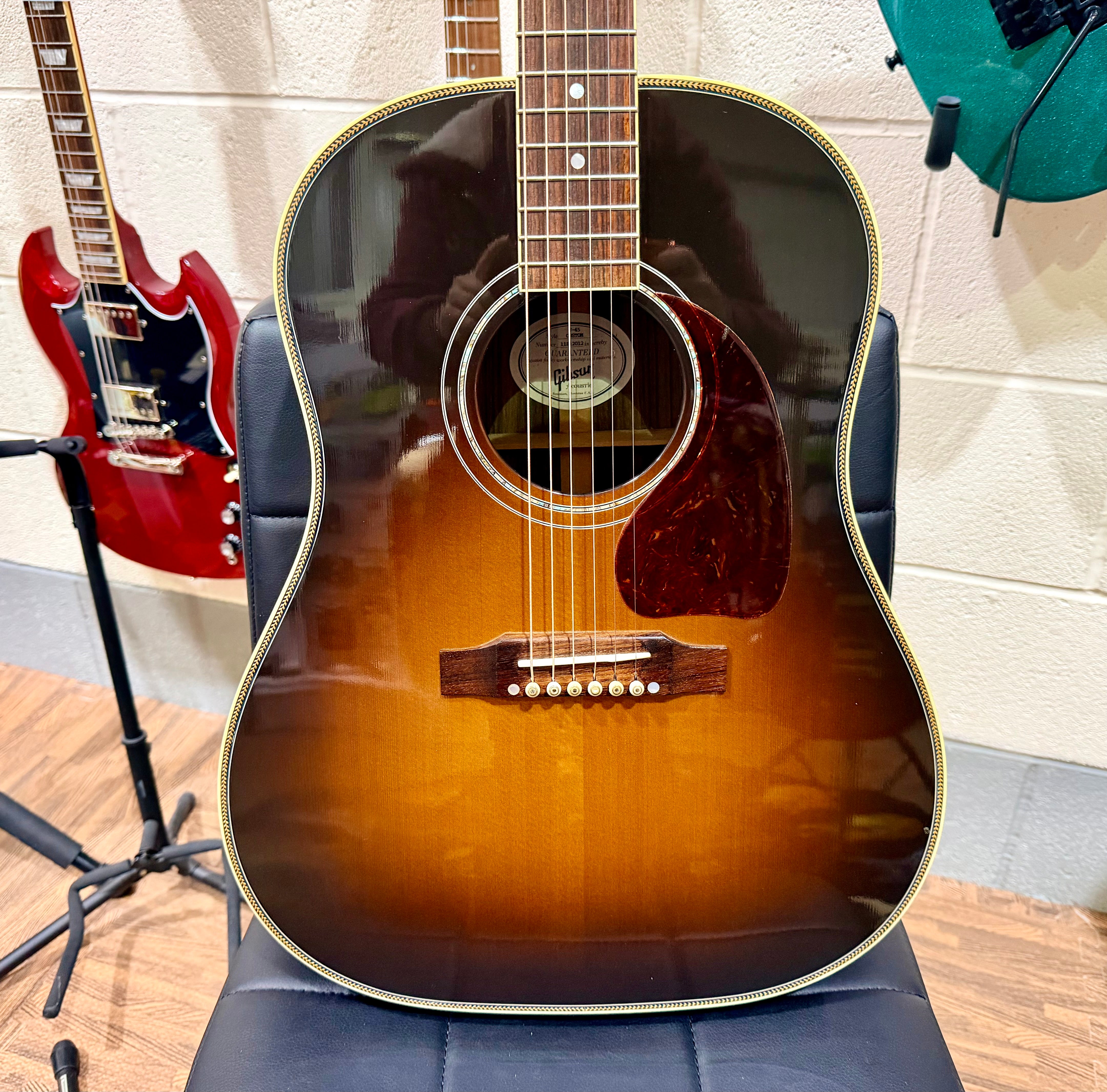 ⭐2011⭐ Gibson J-45 Custom Acoustic Guitar~ Rosewood~ Seymour Duncan SA-6 Pickup!
