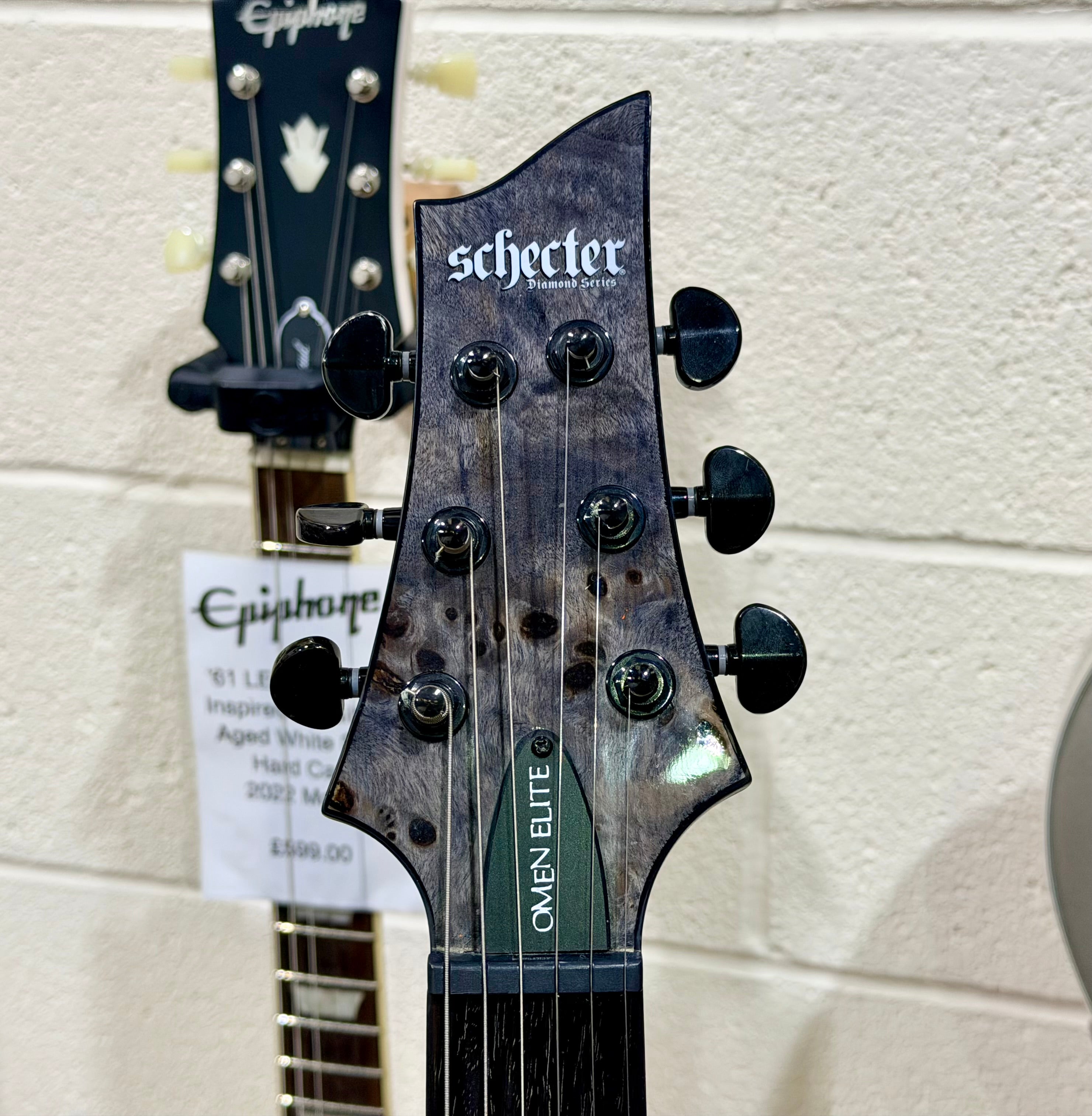 🔥2023🔥 Schecter Omen Elite 6 ~ See-Thru Black Burst~ Poplar Burl Top!