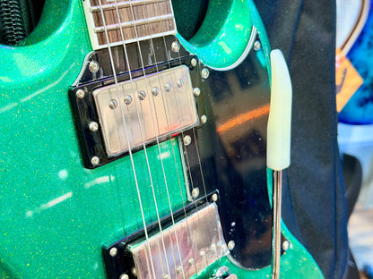 🔥2025 LTD🔥 Vintage VS6 30th Anniversary Model~ Green Metalflake~ Vibrola + Bag