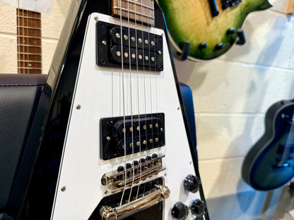 🔥MINT🔥 Epiphone Kirk Hammett 1979 Flying V Ebony~ Inspired By Gibson~ Hard Case