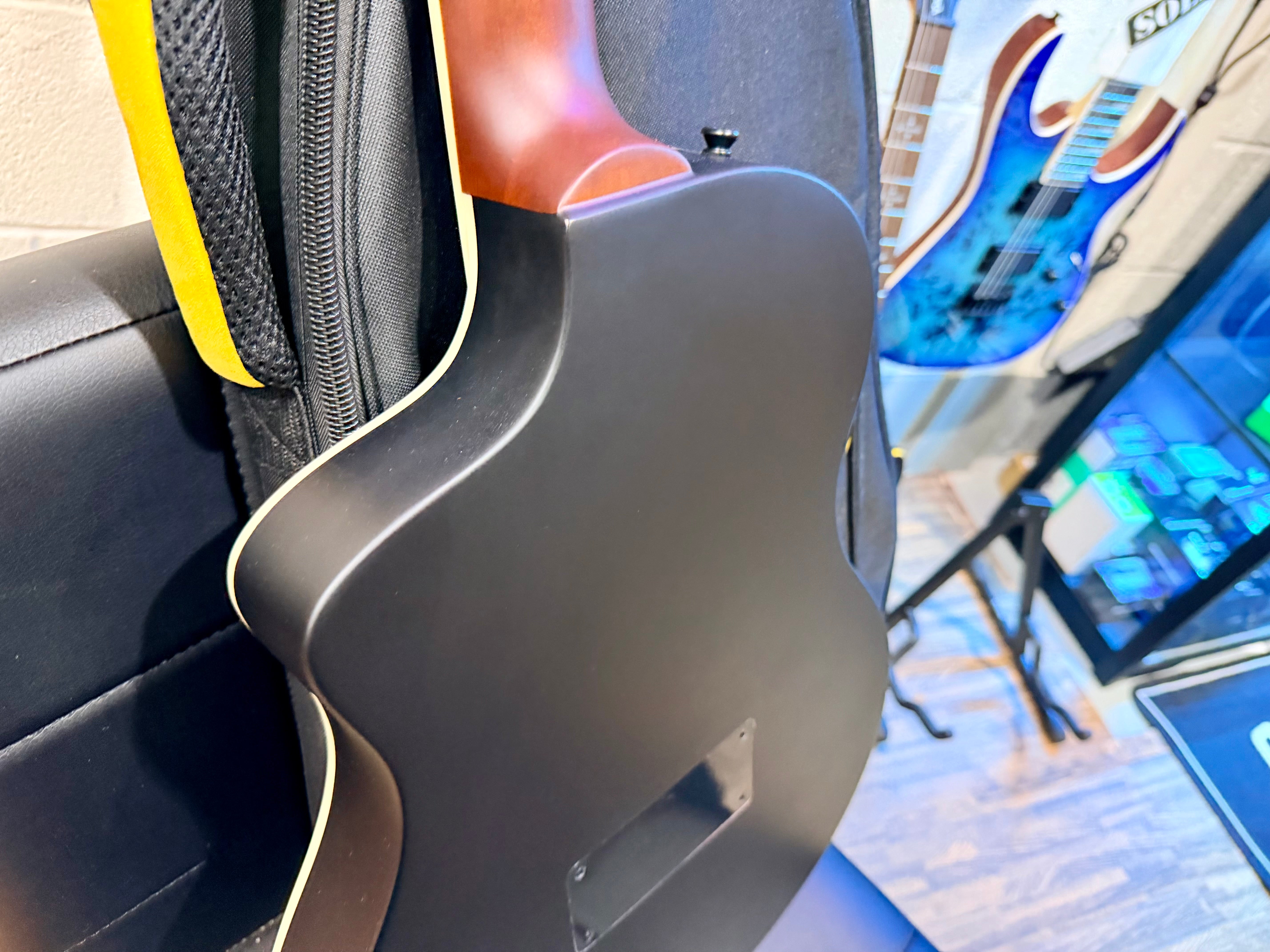 🔥NEW🔥 Ortega TourPlayer Electro-Acoustic Classical Guitar~ Nylon Thin~ Black!