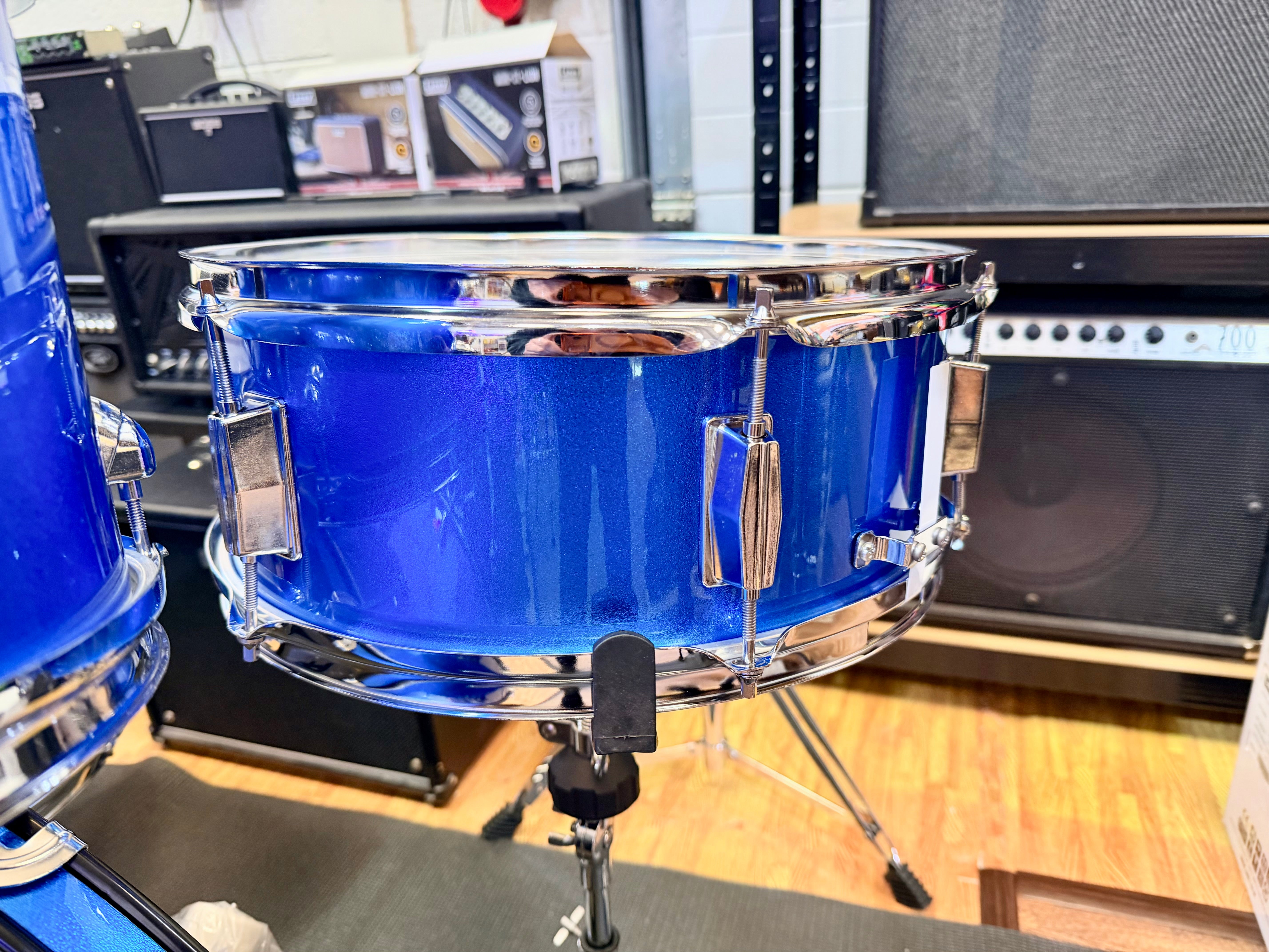 🥁 Performance Percussion PP250 5-Piece Drum Kit~ Metallic Blue Acoustic Set 🥁
