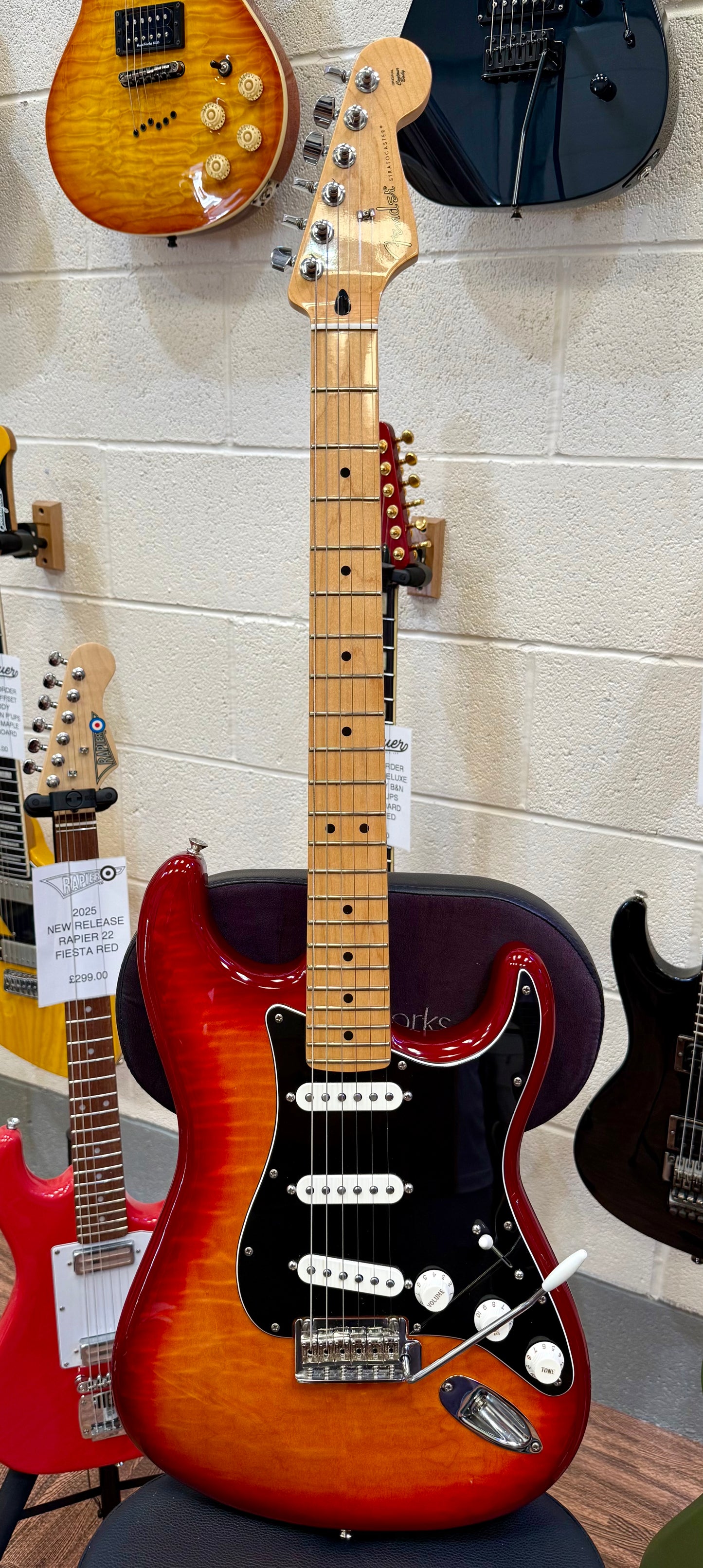 🔥2022🔥 Fender Player Plus Top Stratocaster~ Aged Cherry Burst~ Mexican Strat!