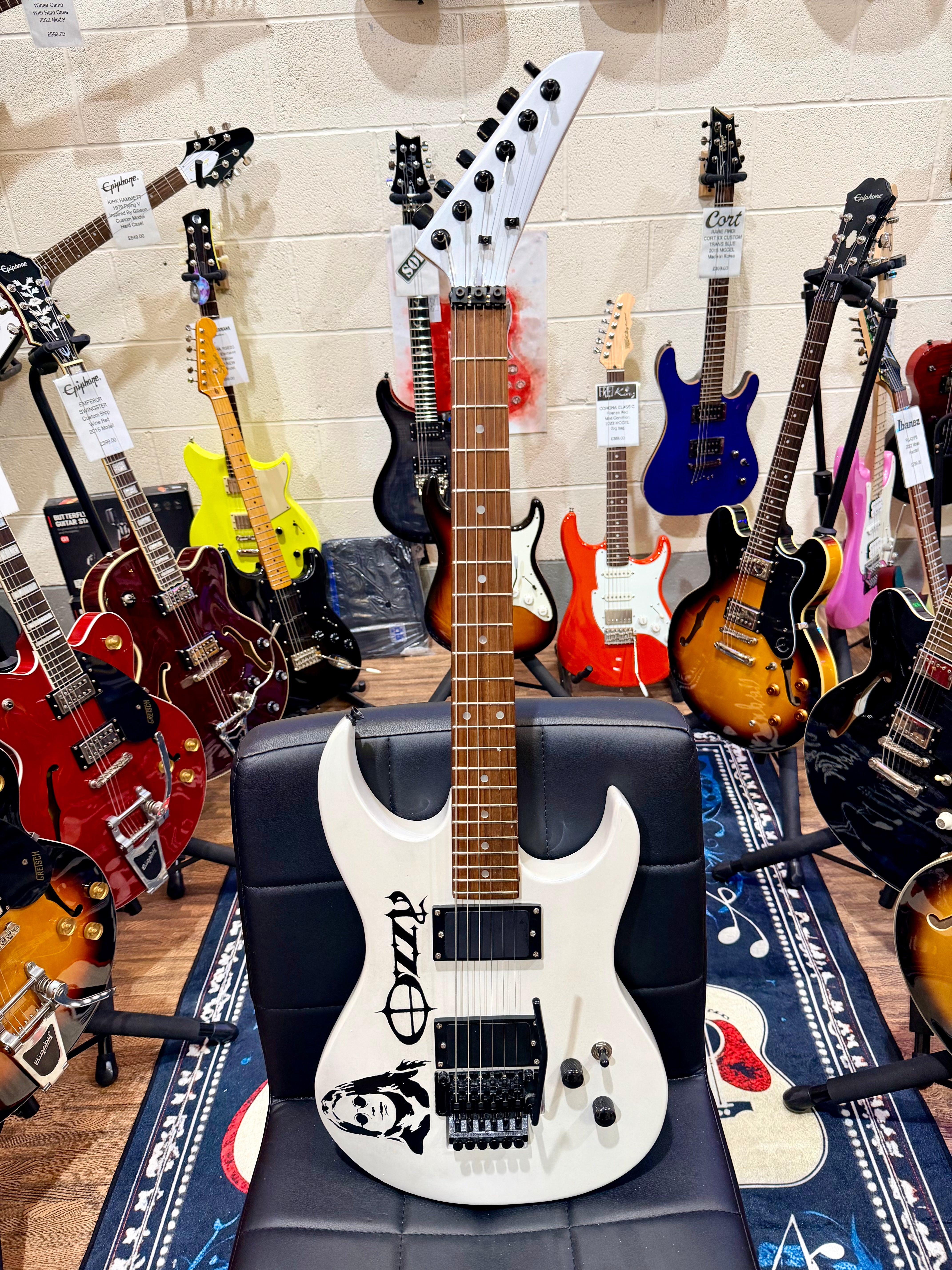 🔥 80s Aria Pro II Excel Superstrat~ Custom Ozzy Osbourne Tribute~ Floyd Rose 🔥