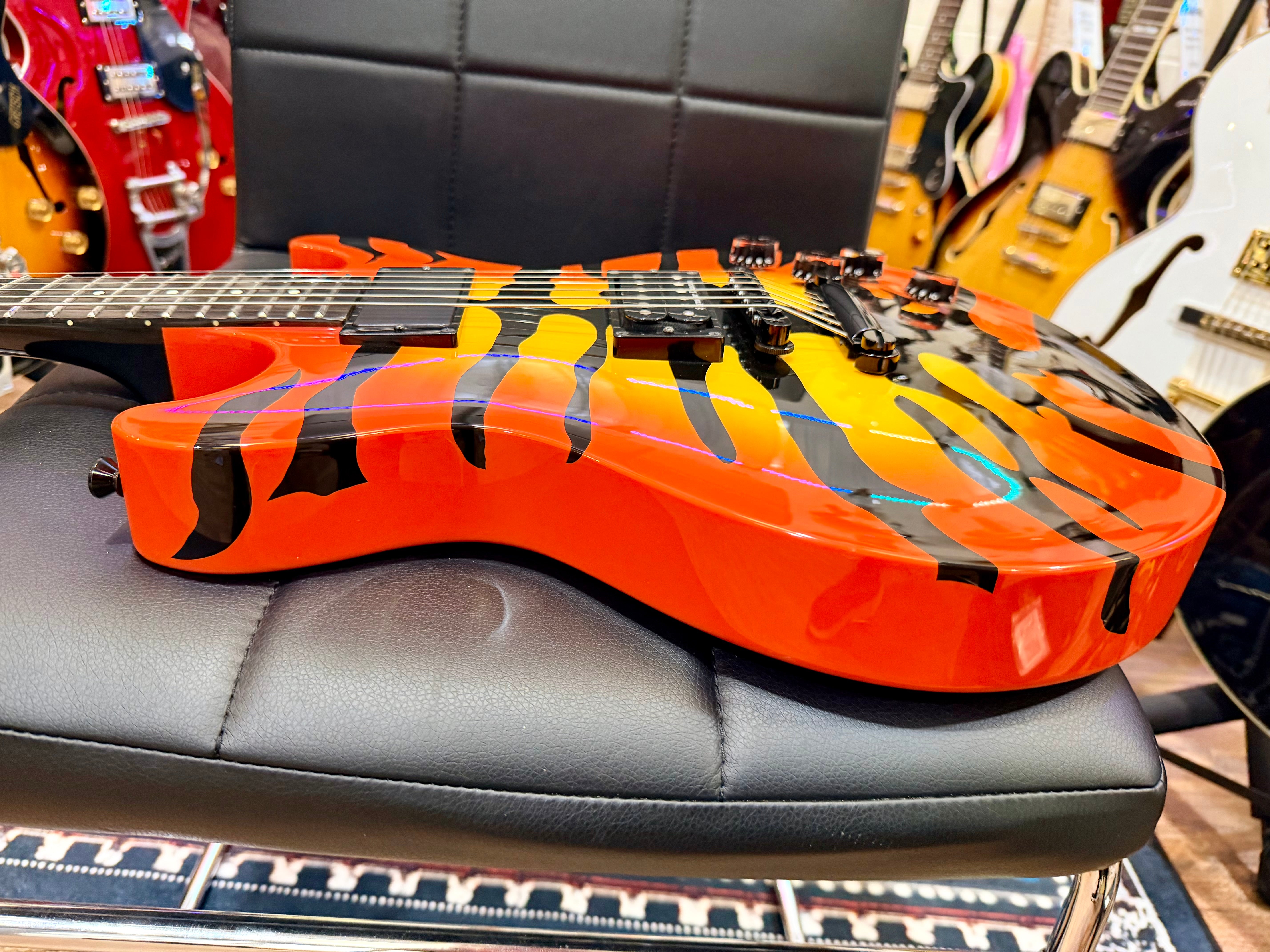 🐯 Edwards ESP E-SR-Kellogg Orange Tiger~ Sukeroku Ken Yokoyama~Made In Japan 🐯