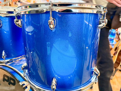 🥁 Performance Percussion PP250 5-Piece Drum Kit~ Metallic Blue Acoustic Set 🥁