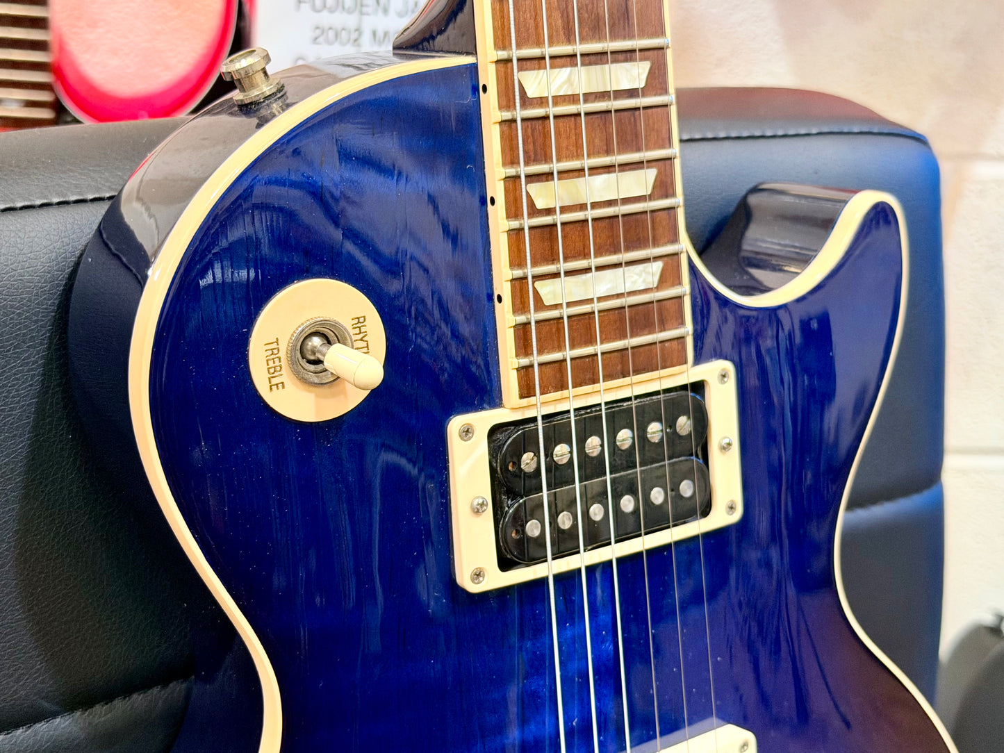🔥2011 USA🔥 Gibson Les Paul Classic Plus Top~ Manhattan Midnight Blue + Case!