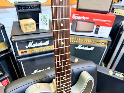 🔥2012🔥 Fender Blacktop Telecaster Baritone~ Ghost Silver HSS~ Mexican MIM Tele