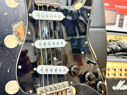 🔥Handmade In UK🔥 Stolen Valour Heavy Relic ST Polka Dot Guitar~ Buddy Guy Style!