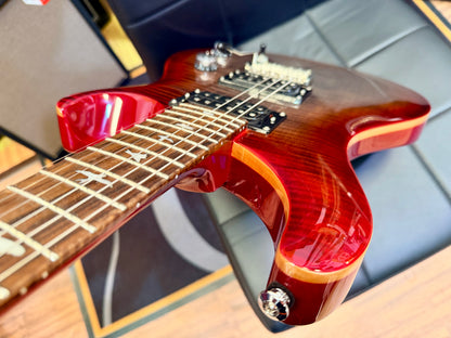 🌟2024🌟 PRS SE Custom 24-08 Charcoal Red Burst~ Locking Tuners & Gig Bag!