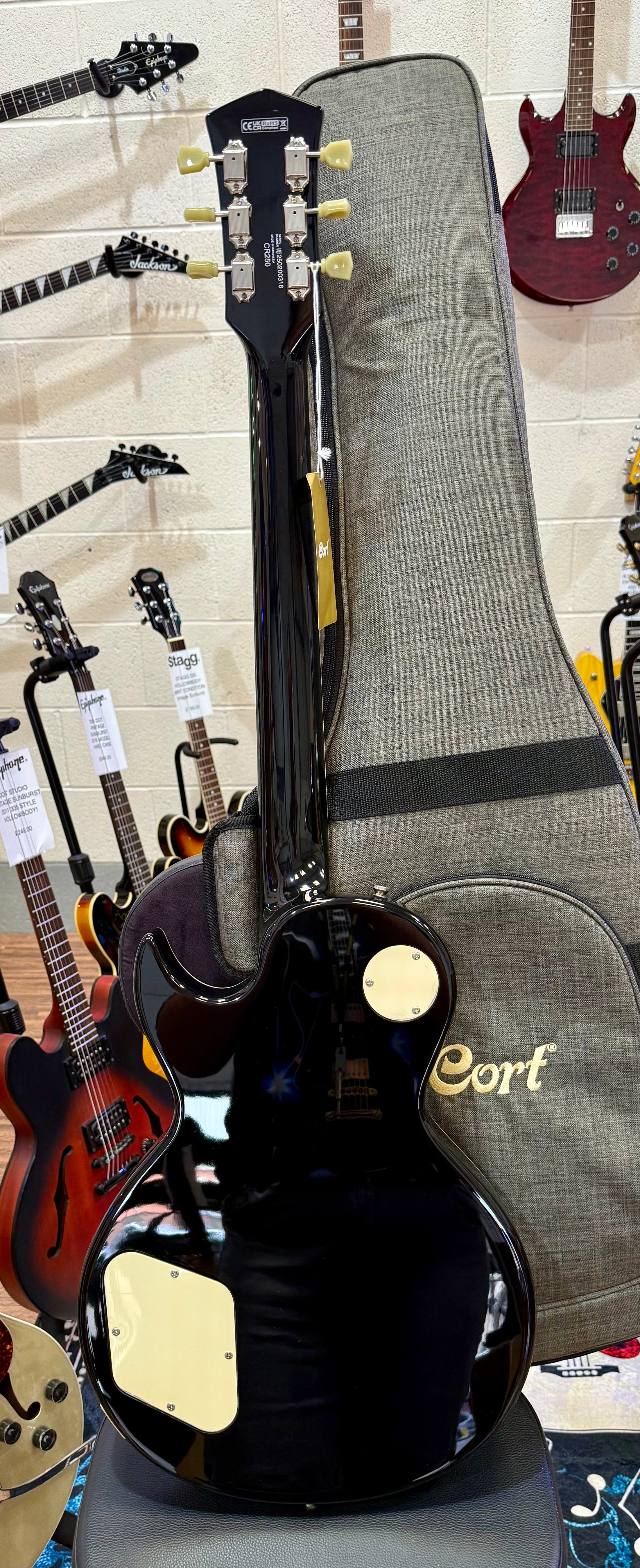 🌟 2025 LAUNCH OFFER 🌟 Cort CR250 Les Paul Guitar~ Dark Blue Burst + BAG!