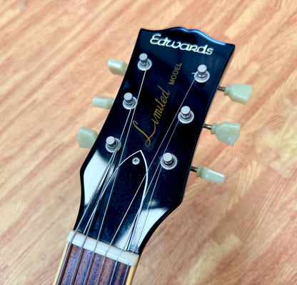 ✨2008✨ Edwards E-LP Limited Model Les Paul~ Blue Aqua Quilt~ Made in Japan 🇯🇵