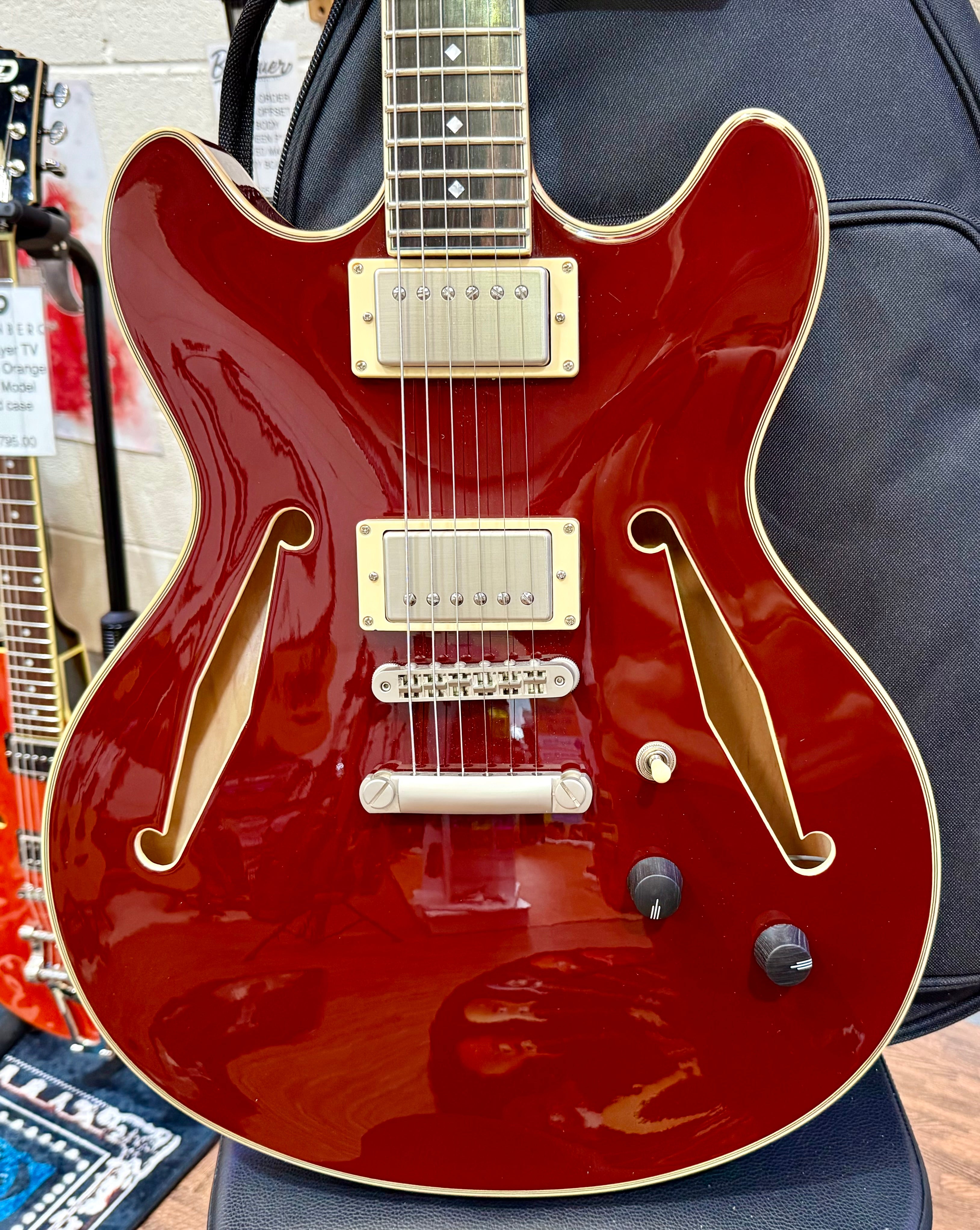 🌟MINT🌟 D’Angelico Excel Series DC Tour Hollowbody Centre Block~ Solid Wine Red