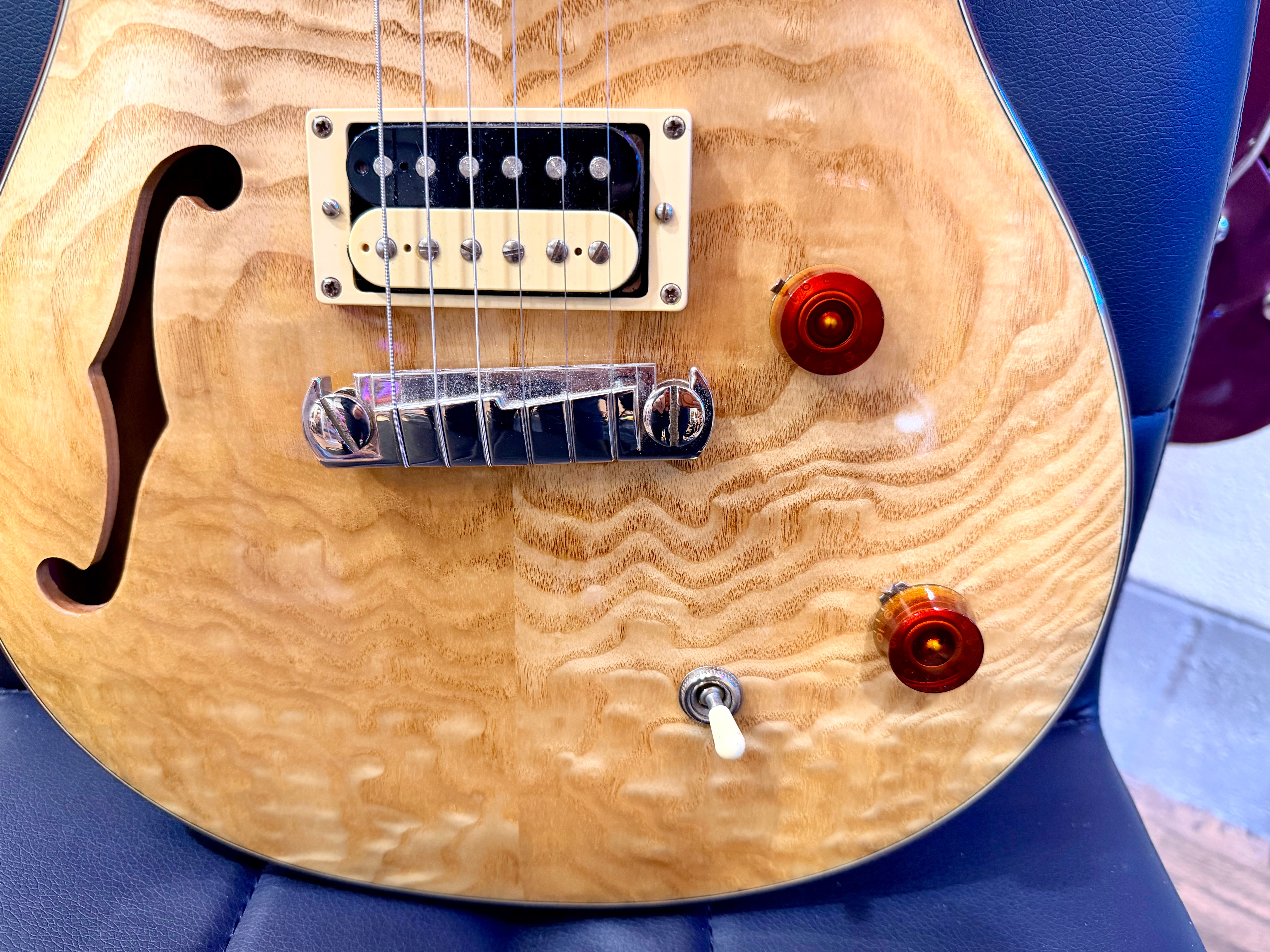 ⚡️RARE⚡️ PRS SE Exotic Custom 22 Semi-Hollow Swamp Ash Quilt~ Limited Run~ 2017!