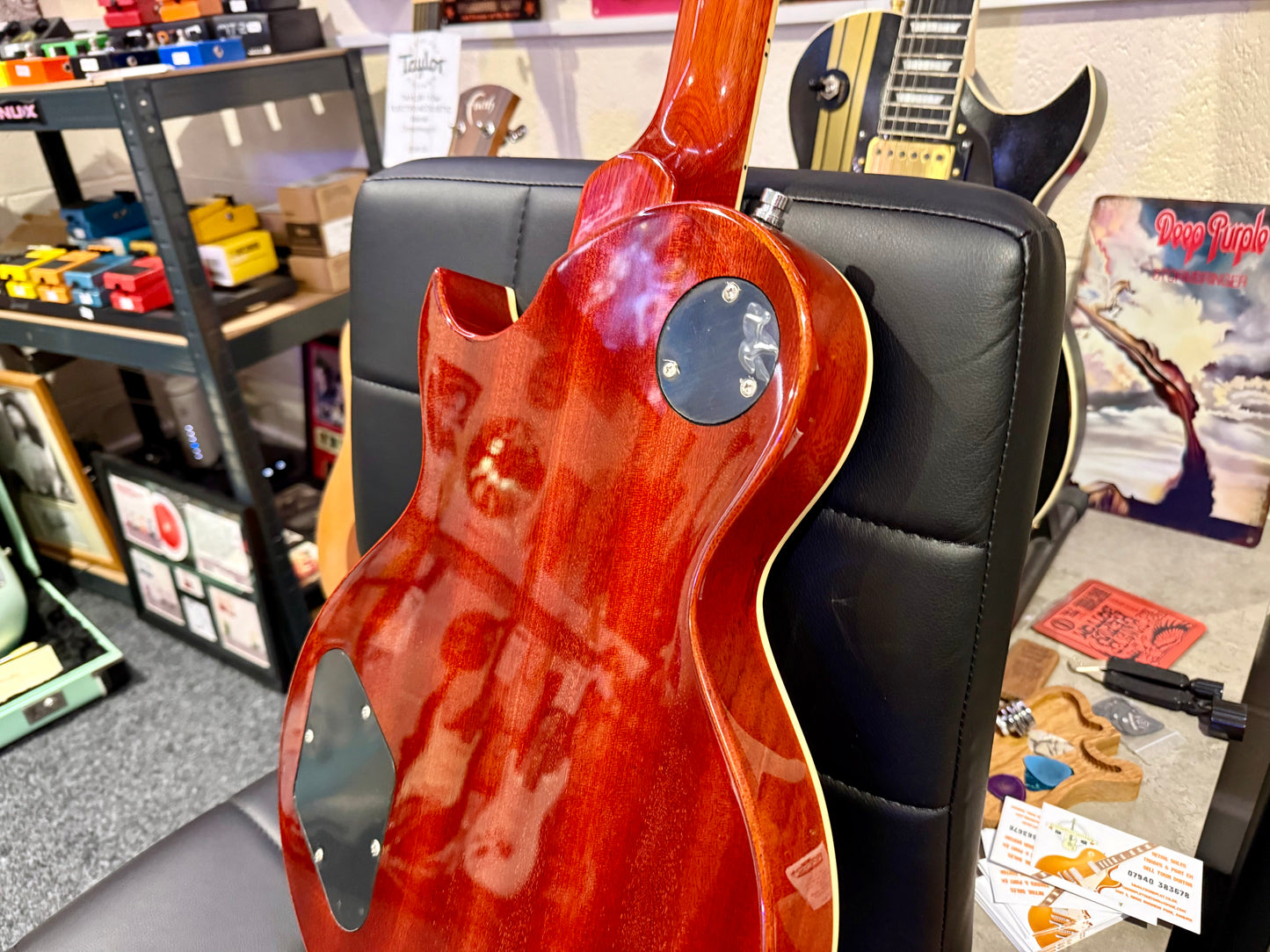 🌟MINT🌟 Vintage V100AFD Flamed Amber Paradise Electric Guitar~ Slash Les Paul!