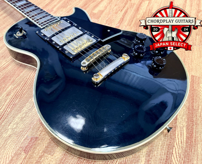 🇯🇵 RARE 🇯🇵 1970s Antoria Les Paul Custom~ Black Beauty 3 Pickup MIJ Japan!