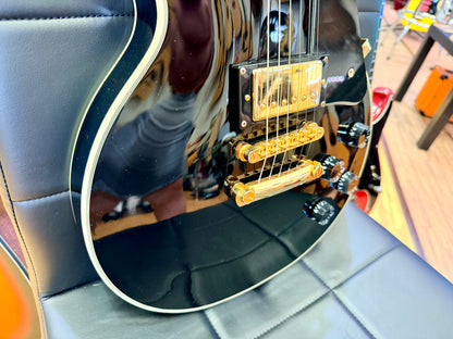 ✨2003✨ Epiphone Les Paul Custom~ Ebony~ Unsung Korea~ Black & Gold~ Cherished!