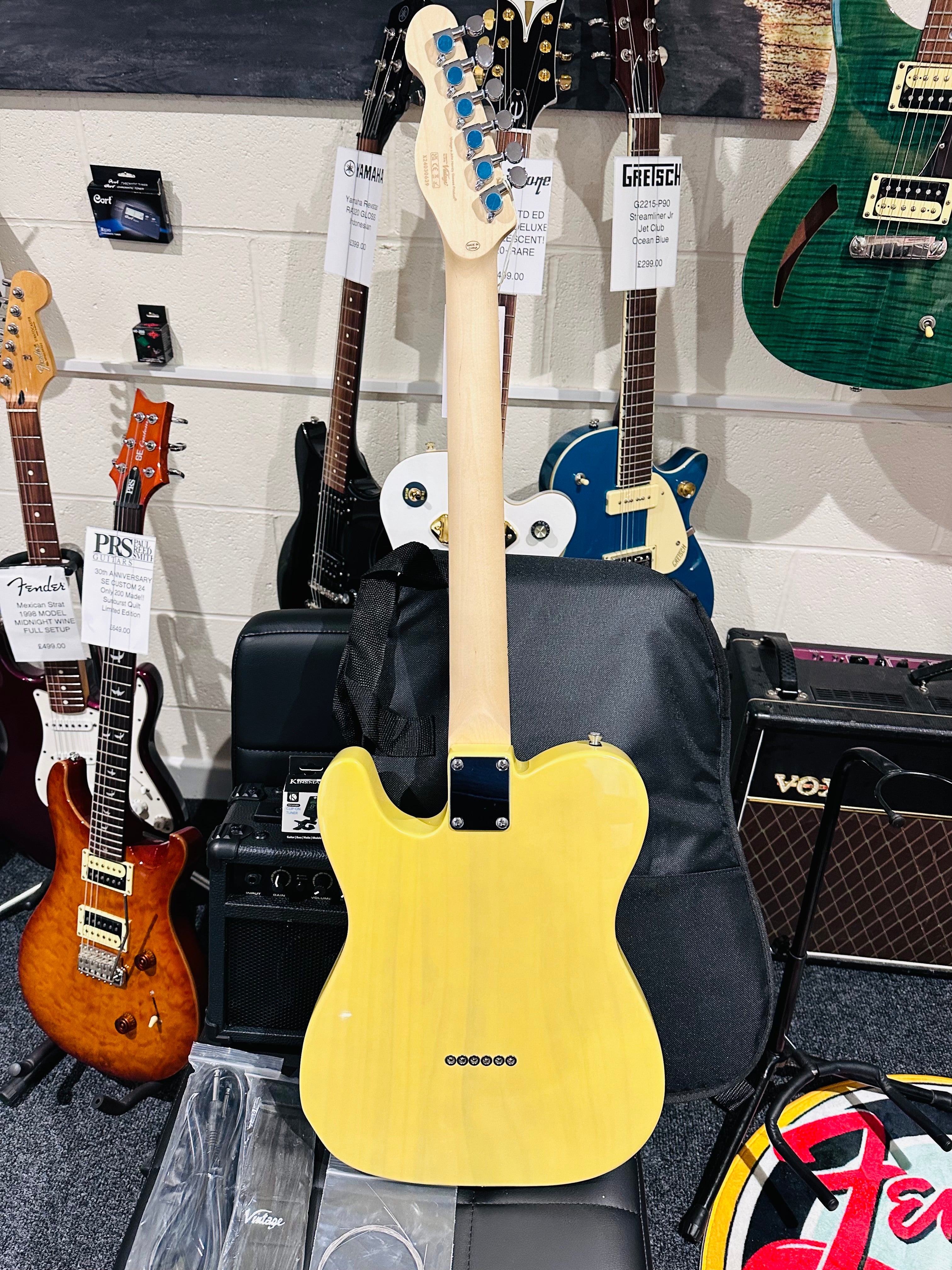 🌟NEW🌟 Vintage V20 Coaster Telecaster Bundle Starter Pack Amp/Bag~ Butterscotch