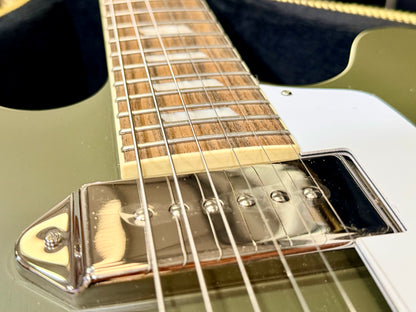 ✨2024✨ Epiphone Casino Worn Olive Drab Hollowbody Guitar + Hard Case~ MINT!