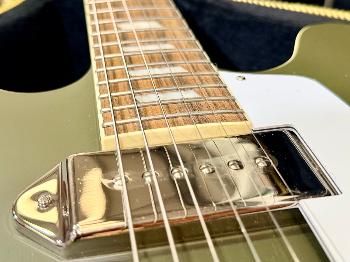 ✨2024✨ Epiphone Casino Worn Olive Drab Hollowbody Guitar + Hard Case~ MINT!