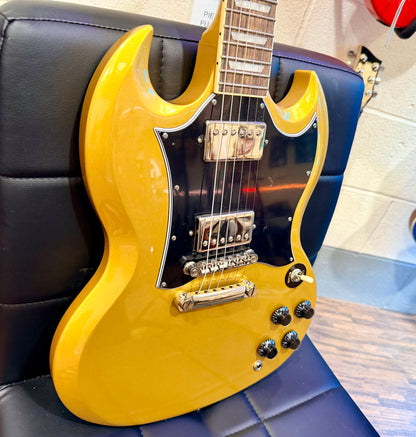 🌟2023 MINT🌟 Epiphone SG Traditional Pro~ UK Exclusive Metallic Gold~ Coil Tap!