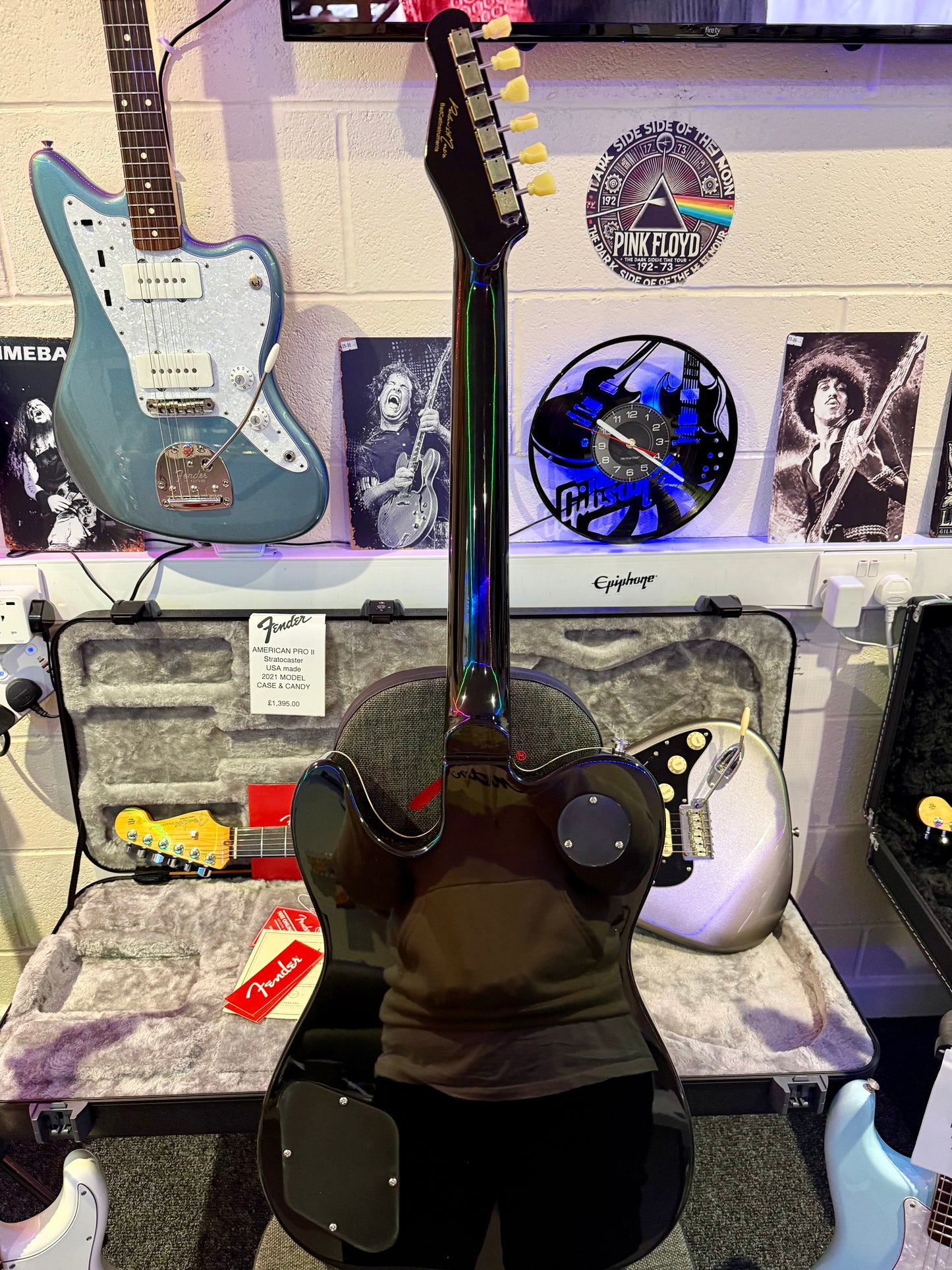 🌟 Jia Lescaster Hybrid Guitar~ Les Paul & Telecaster~Northern Lights Quilted 🌟