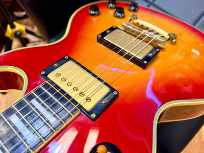 🔥1980’s MIJ🔥 Burny Les Paul Custom~ Cherry Sunburst~ Ebony~ Japan Import 🇯🇵