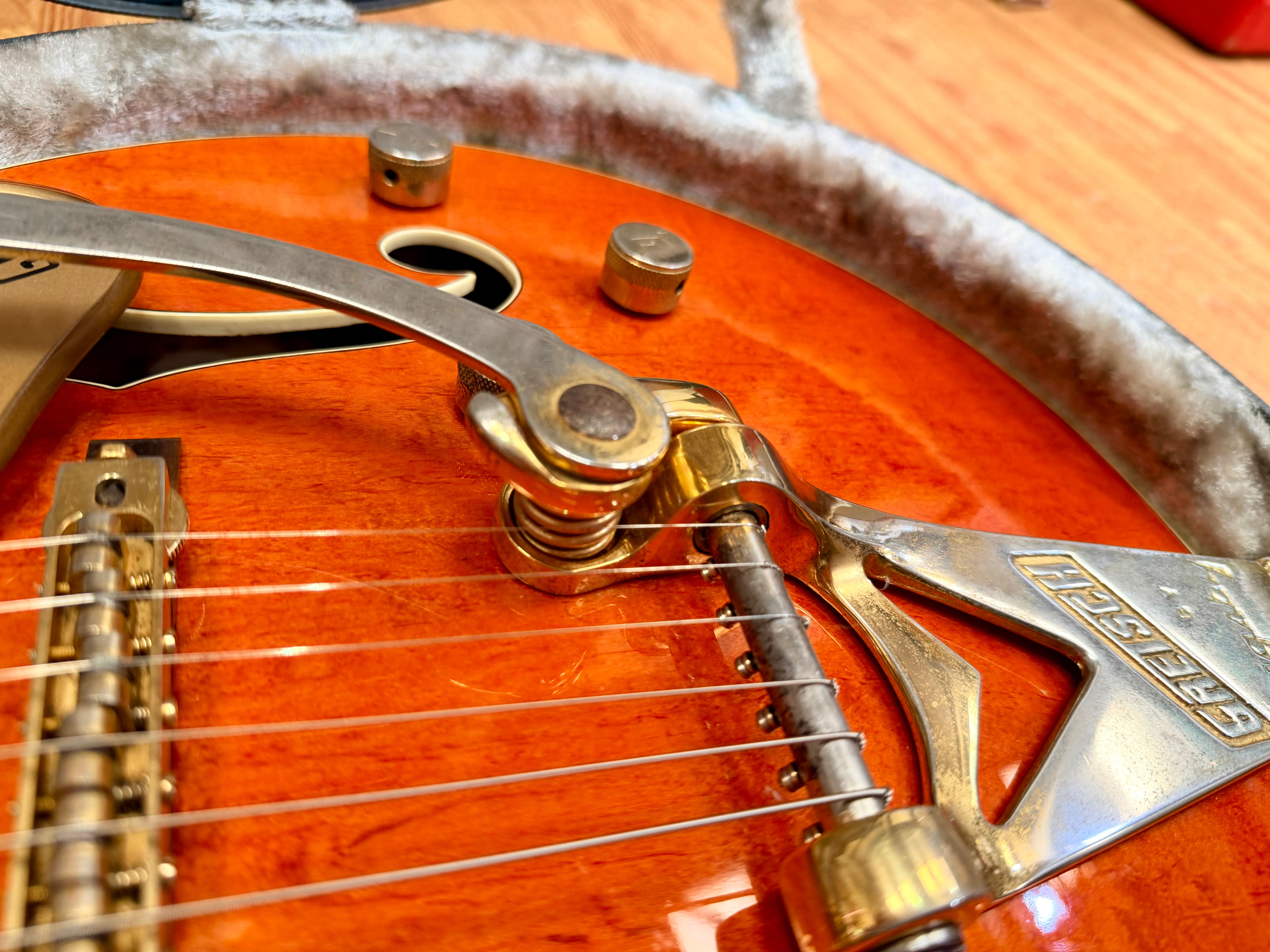 ✨1990✨ Gretsch 6120 Nashville Western Orange MIJ Terada~ Bigsby~ Japan + Case!