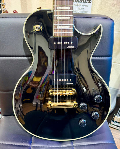 🔥MINT🔥 Vintage V100PBB V100 Les Paul~ P90 Pickups~ 2W90 Gold Hardware~ Black!