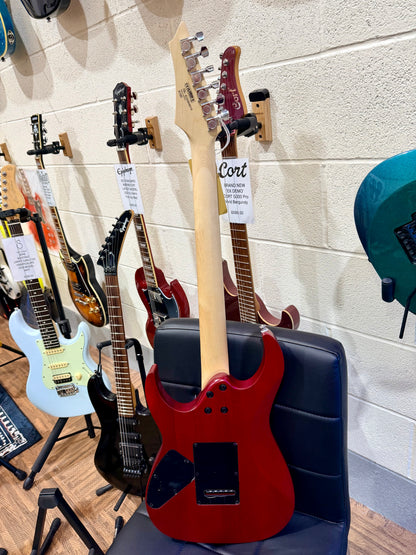 🎸NEW🎸 Cort X100 Electric Guitar~ Open Pore Black/Red Cherry~ 2025 Model!