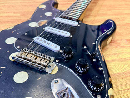 🔥Handmade In UK🔥 Stolen Valour Heavy Relic ST Polka Dot Guitar~ Buddy Guy Style!